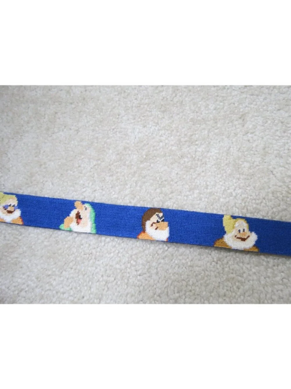 Smathers & Branson Needlepoint Snow White Seven Dwarves Disney Belt Size 34